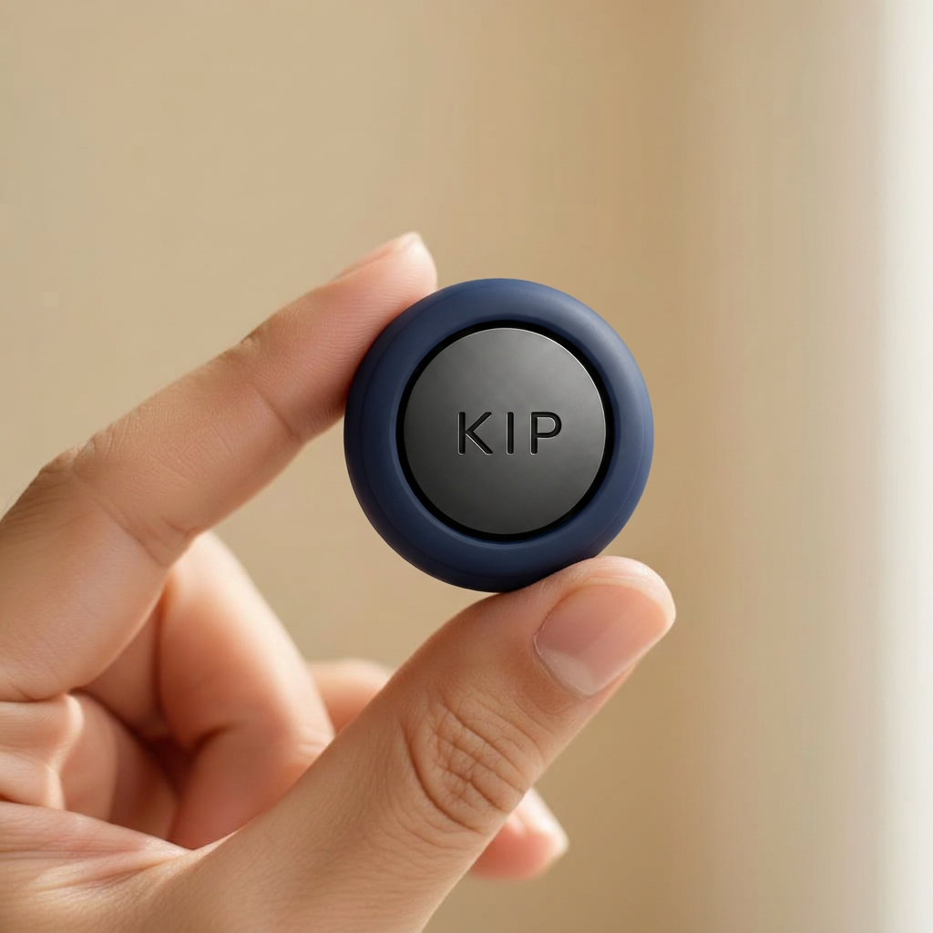 KIP held between fingers
